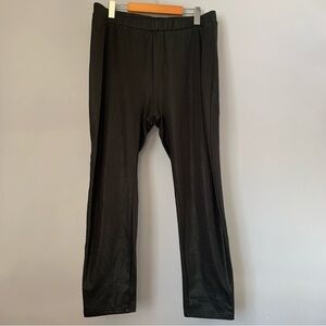 Creation Black Faux Leather Leggings XXL